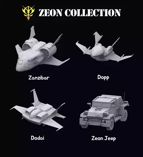 Gundam Zeon Space military Collection 3D model