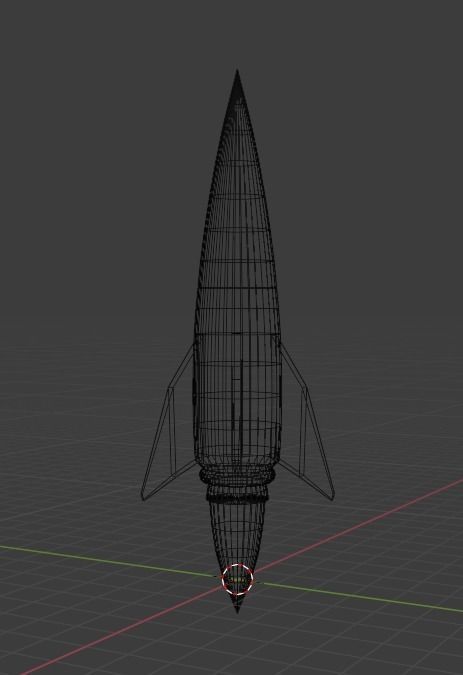 Retro-Cartoon Spaceship 3D model_1