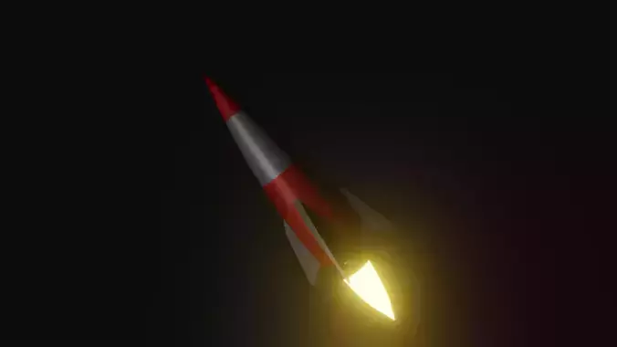 Retro-Cartoon Spaceship 3D model