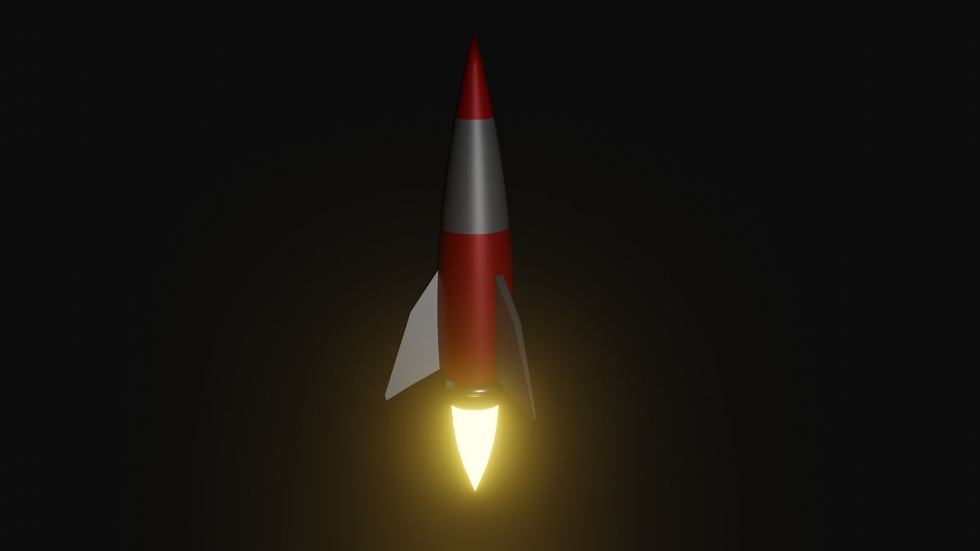 Retro-Cartoon Spaceship 3D model_3