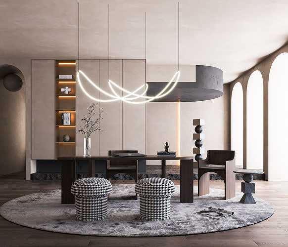 Modern Study 3D model
