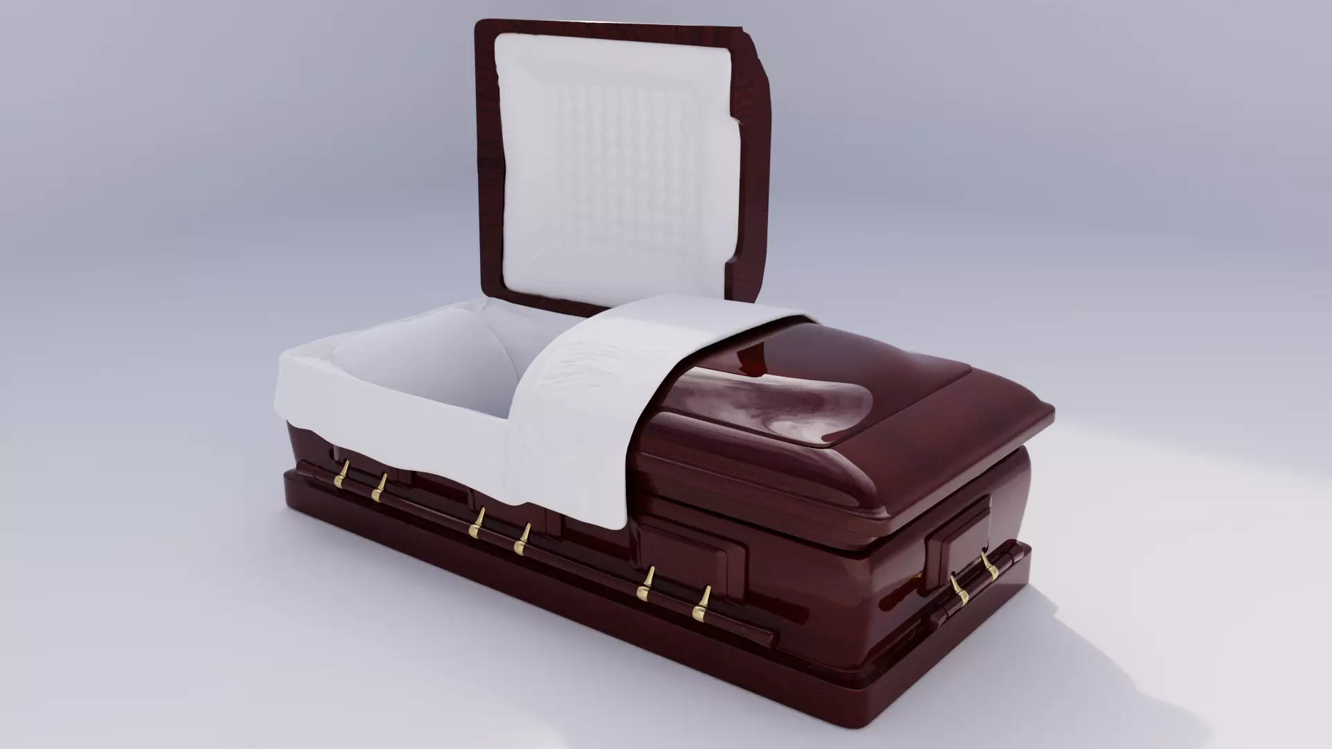 coffin modifiable blender  Low-poly 3D model_0