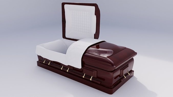 coffin modifiable blender  Low-poly 3D model