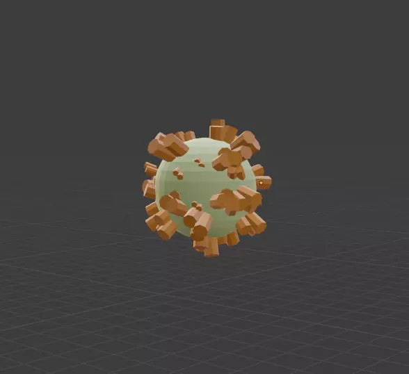 Covid-19 Virus - Abstract 3D Model 3D model_0