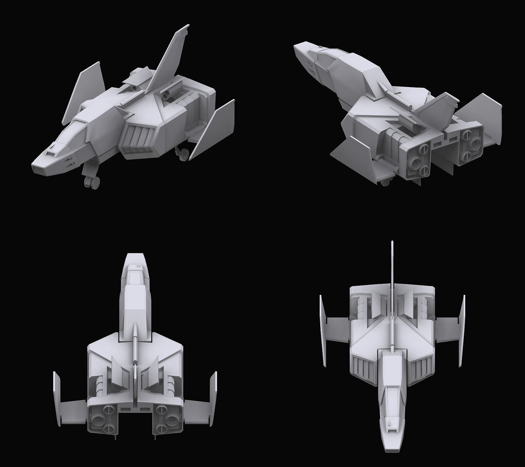 Gundam Zeon X Earth Federation Space military Collection 3D model_11