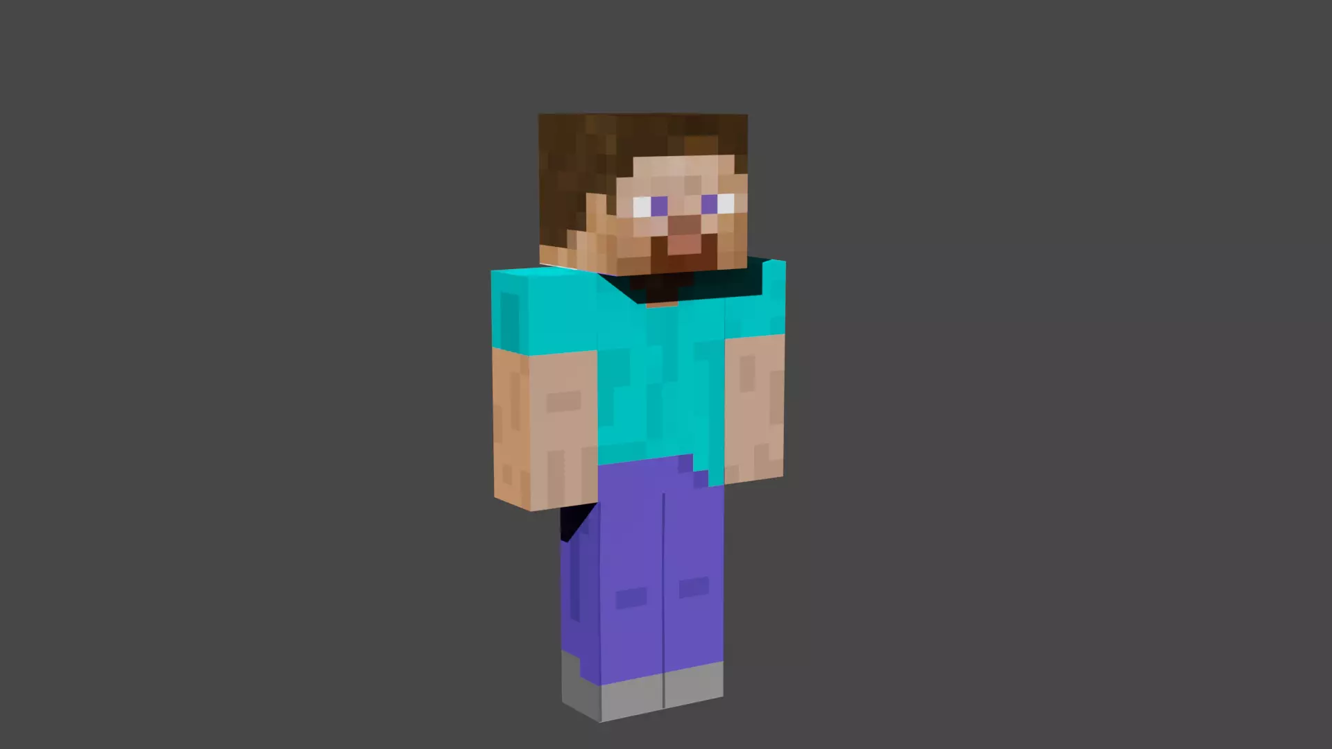 Minecraft steve low-poly rigged Free low-poly 3D model_0