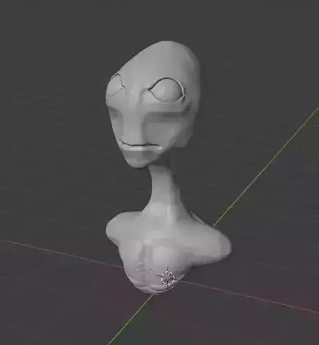 Alien Head Basemesh 3D model