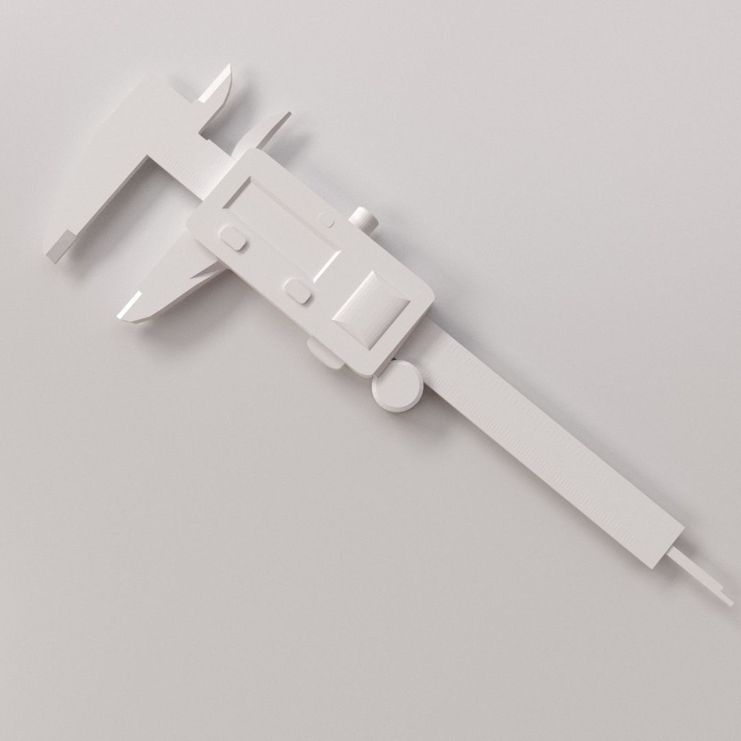 Digital Caliper 3D model_3