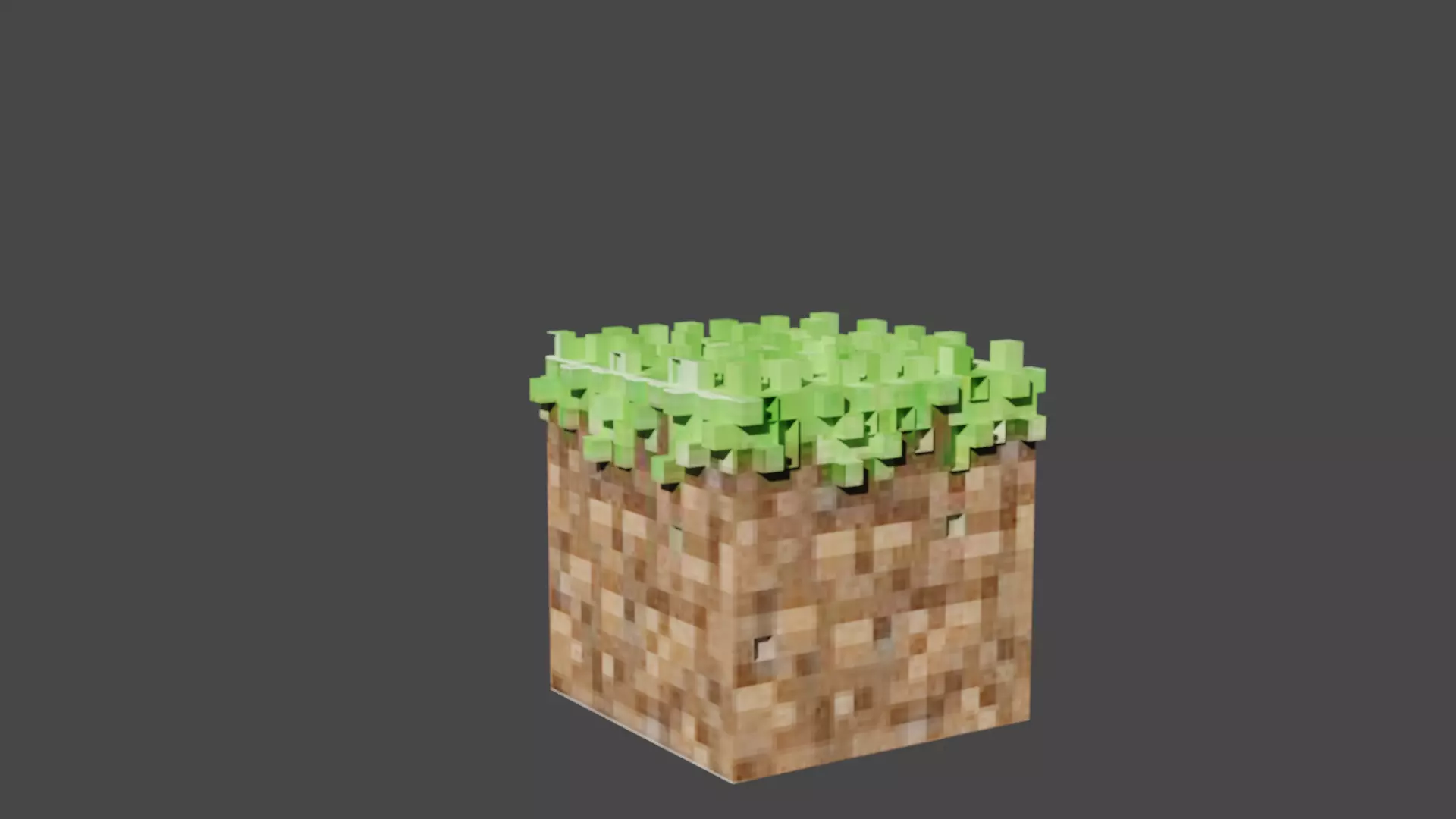 Minecraft grass block 3d Free low-poly 3D model_0