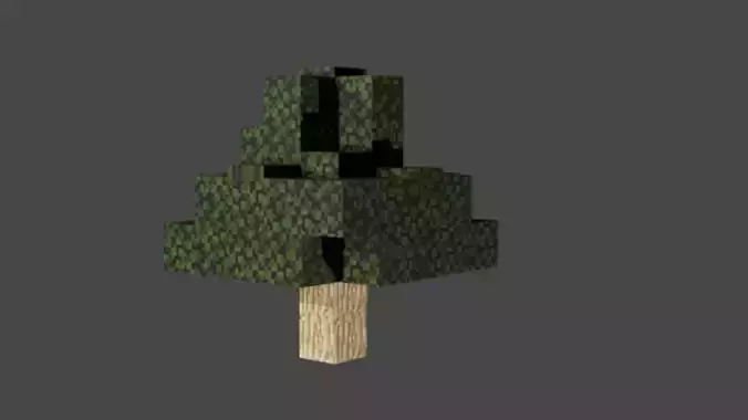 Minecraft tree low poly