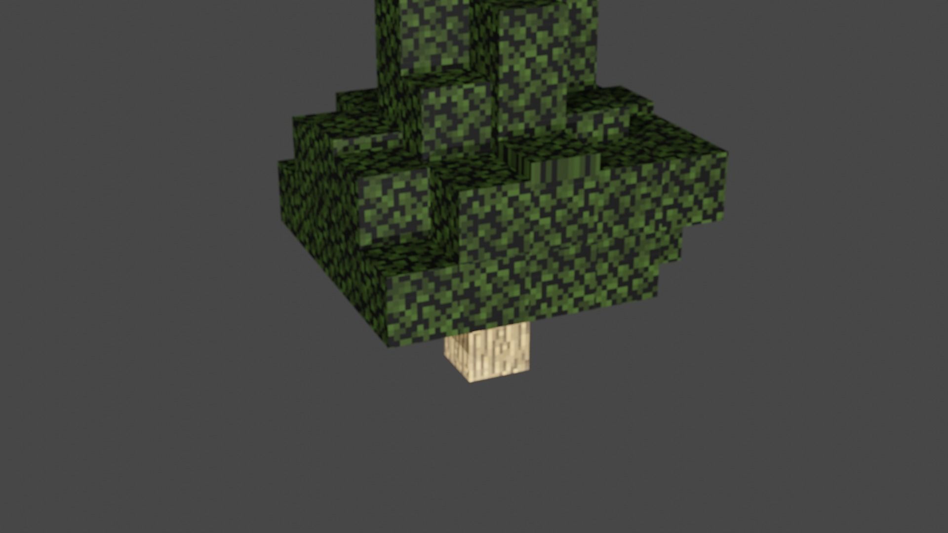 Minecraft tree low poly Free low-poly 3D model_2