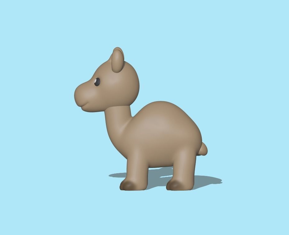 A cute Camel for decoration and play 3D print model_1