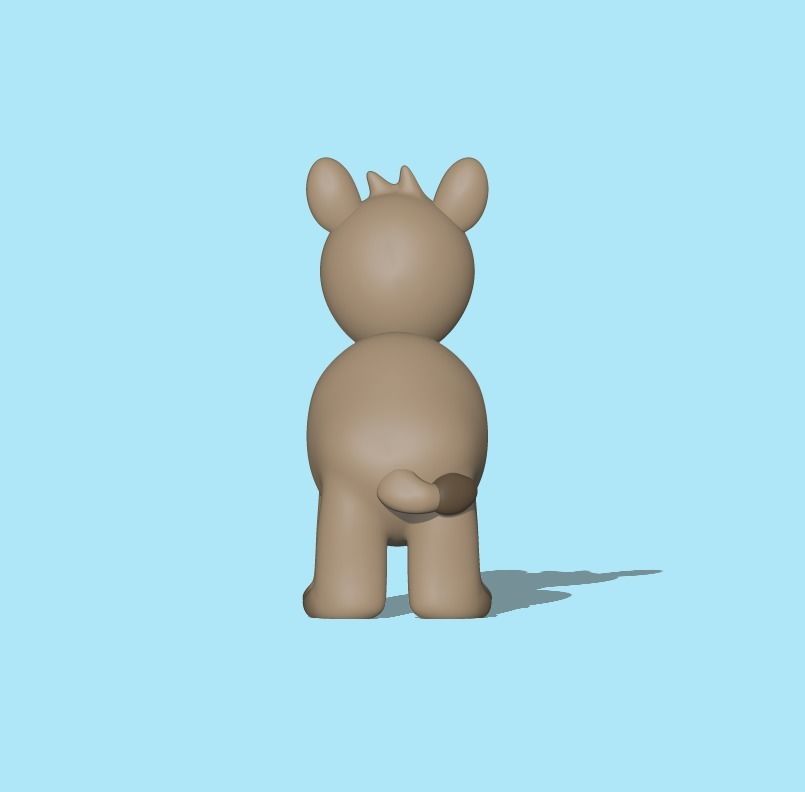 A cute Camel for decoration and play 3D print model_2