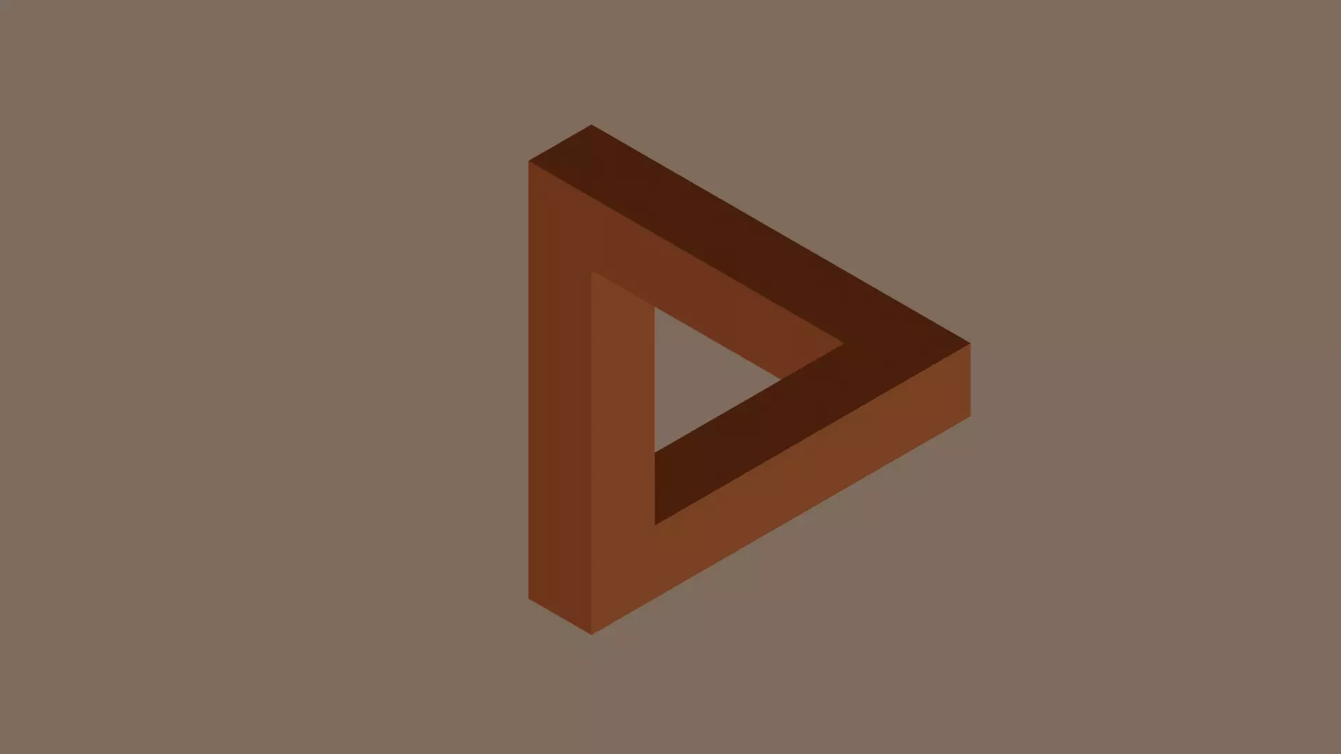 Imposible triangle low-poly Free low-poly 3D model_0