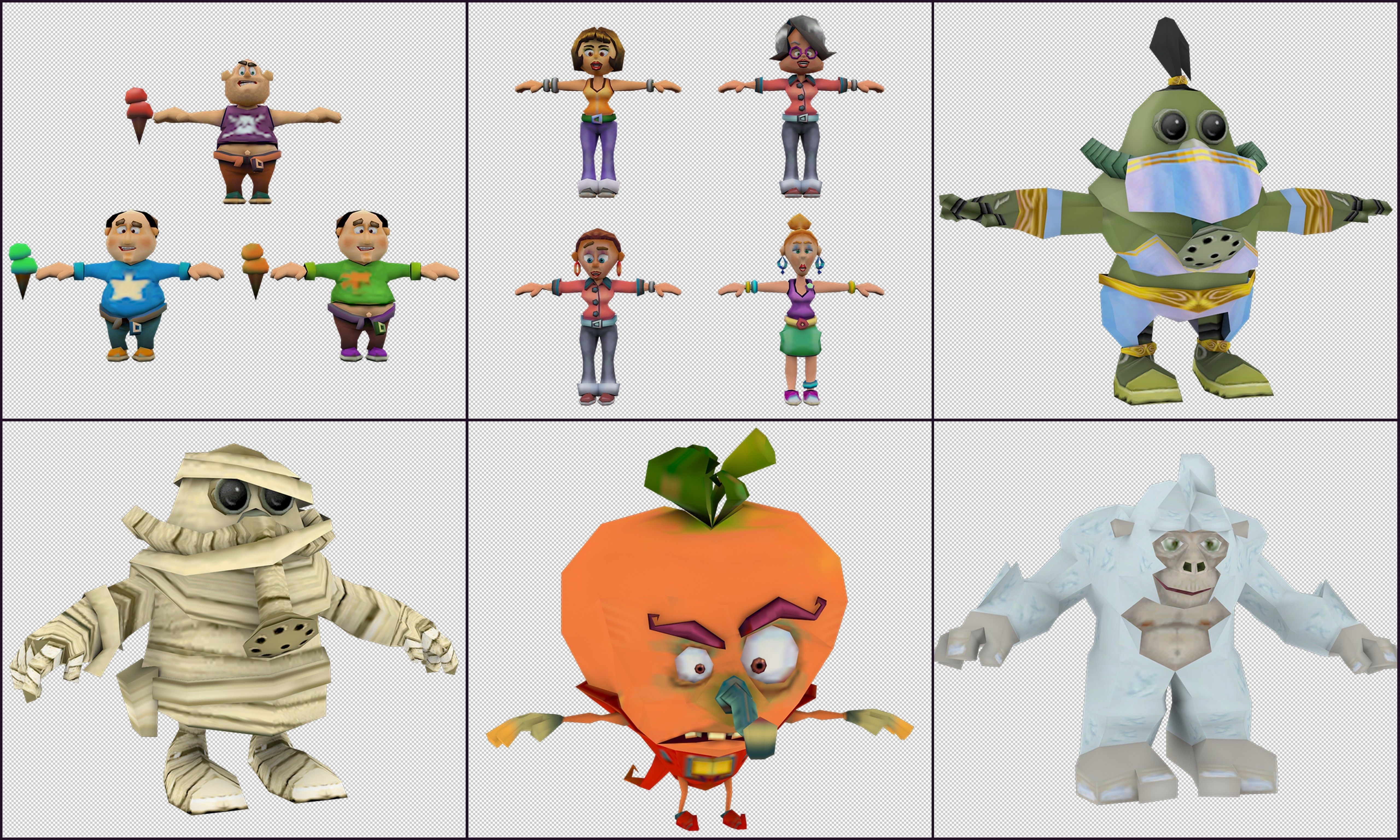 Cartoon - Characters 2 Low-poly 3D model_2