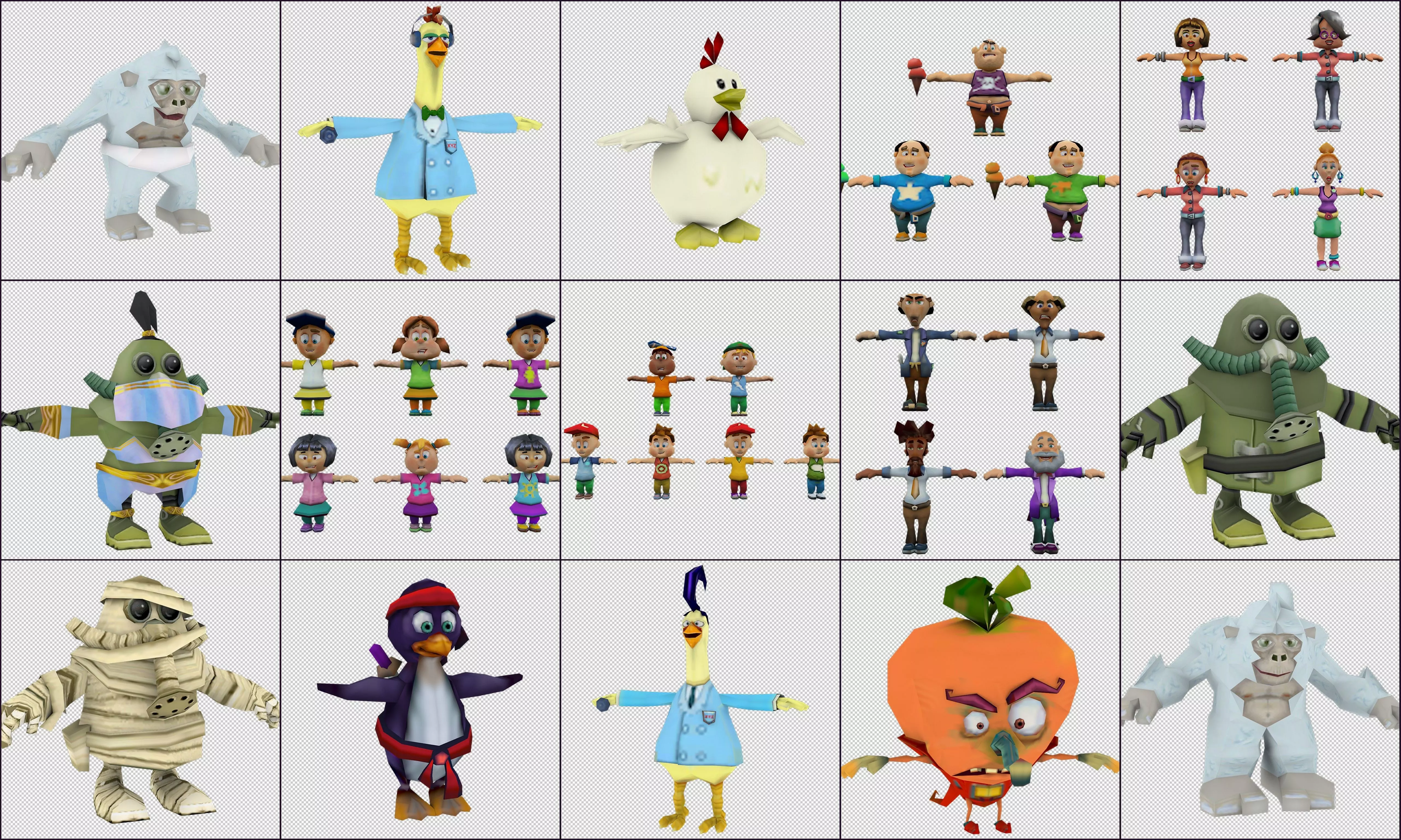 Cartoon - Characters 2 Low-poly 3D model_0