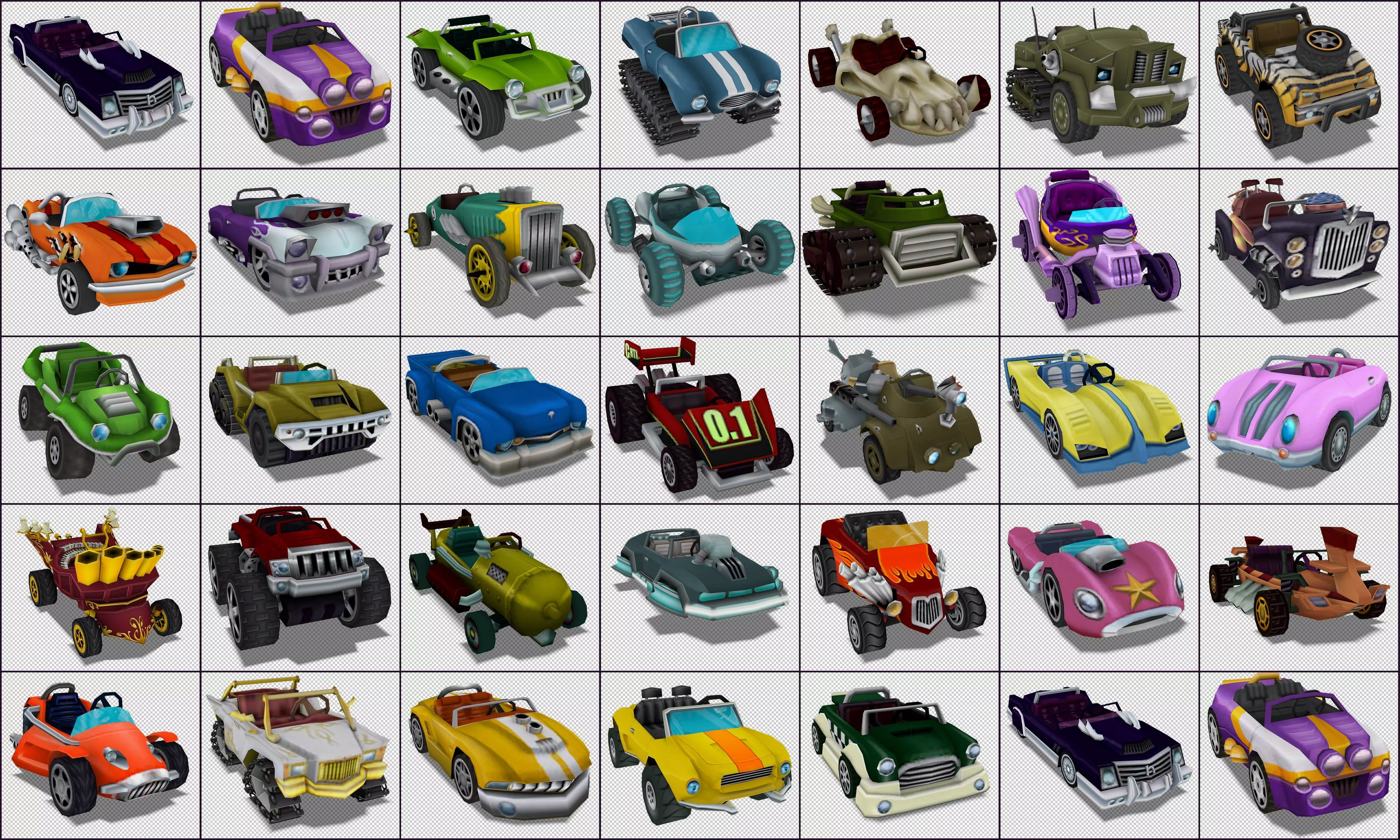 Cartoon - Cars Low-poly 3D model