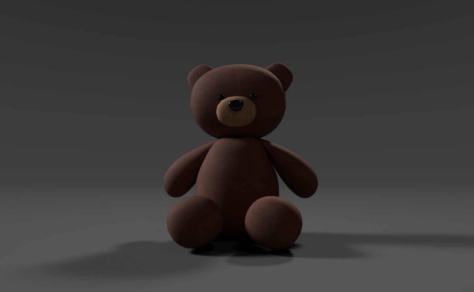 Teddy bear model with textures  Low-poly 3D model_5