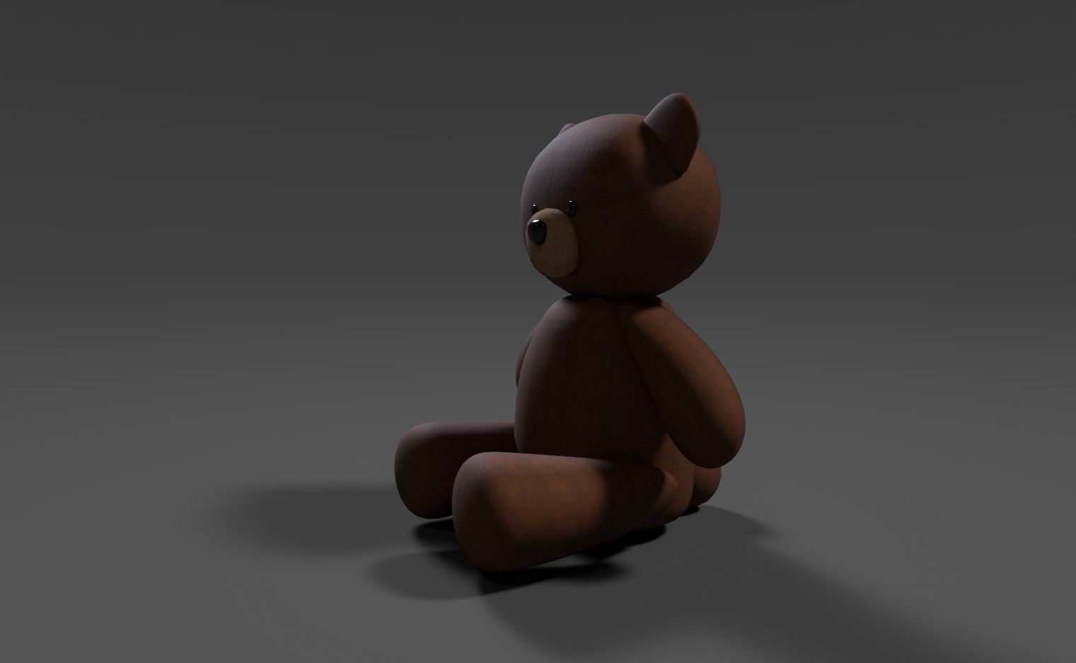 Teddy bear model with textures  Low-poly 3D model_4
