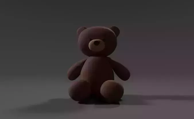 Teddy bear model with textures 
