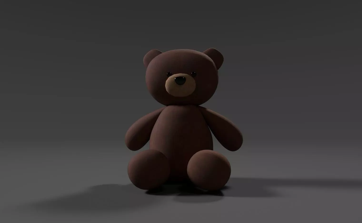 Teddy bear model with textures  Low-poly 3D model_0