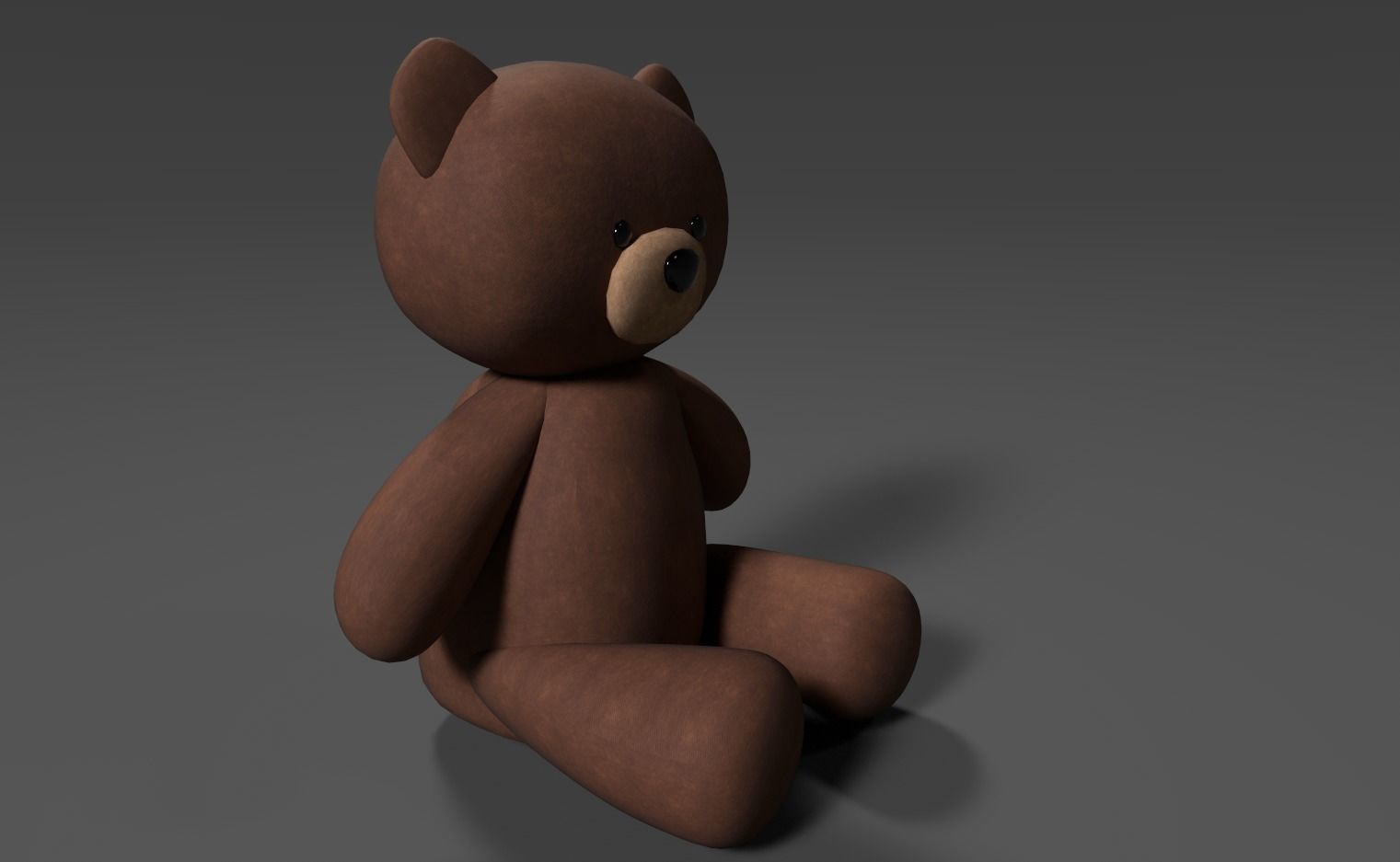 Teddy bear model with textures  Low-poly 3D model_7