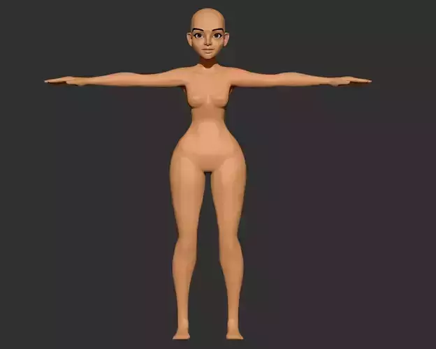 Female Base Anatomy Body - ZTL 3D model