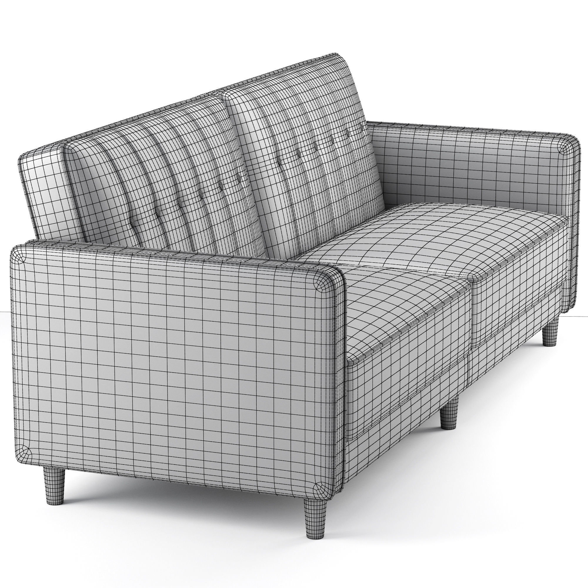 Dhp Pin Tufted Transitional Futon 3D model_10