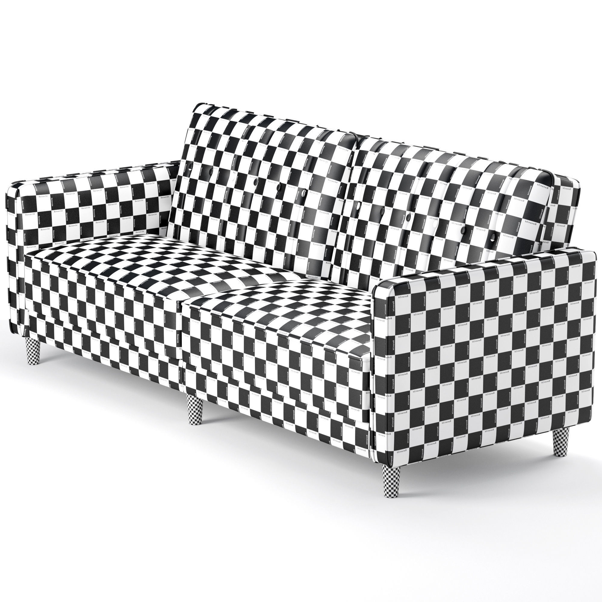 Dhp Pin Tufted Transitional Futon 3D model_8