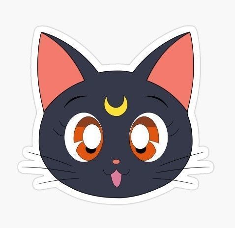 Sailor Moon cat Luna lace buckle 3D print model_2