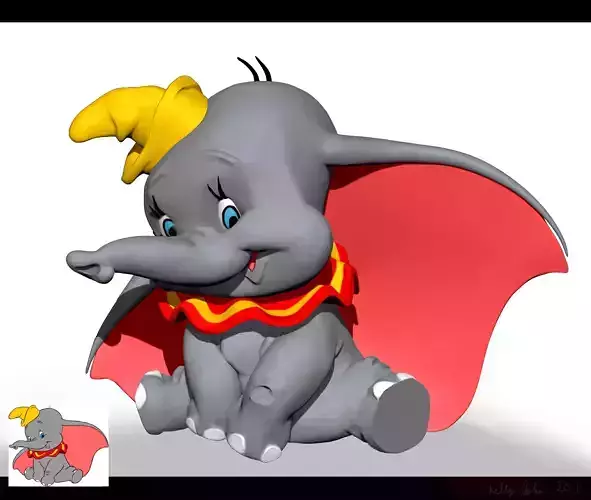 Dumbo Disney Fan Art Character Sculpt Study - ZTL File