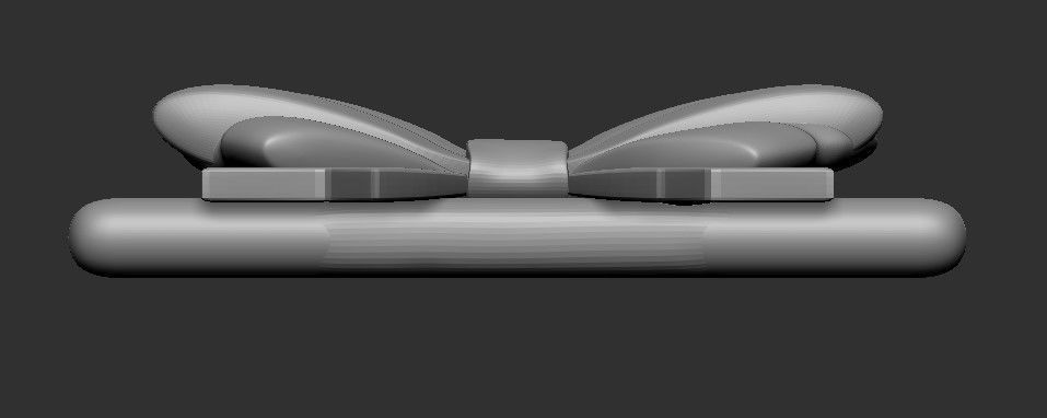 Ribbon lace buckle 3D print model_1