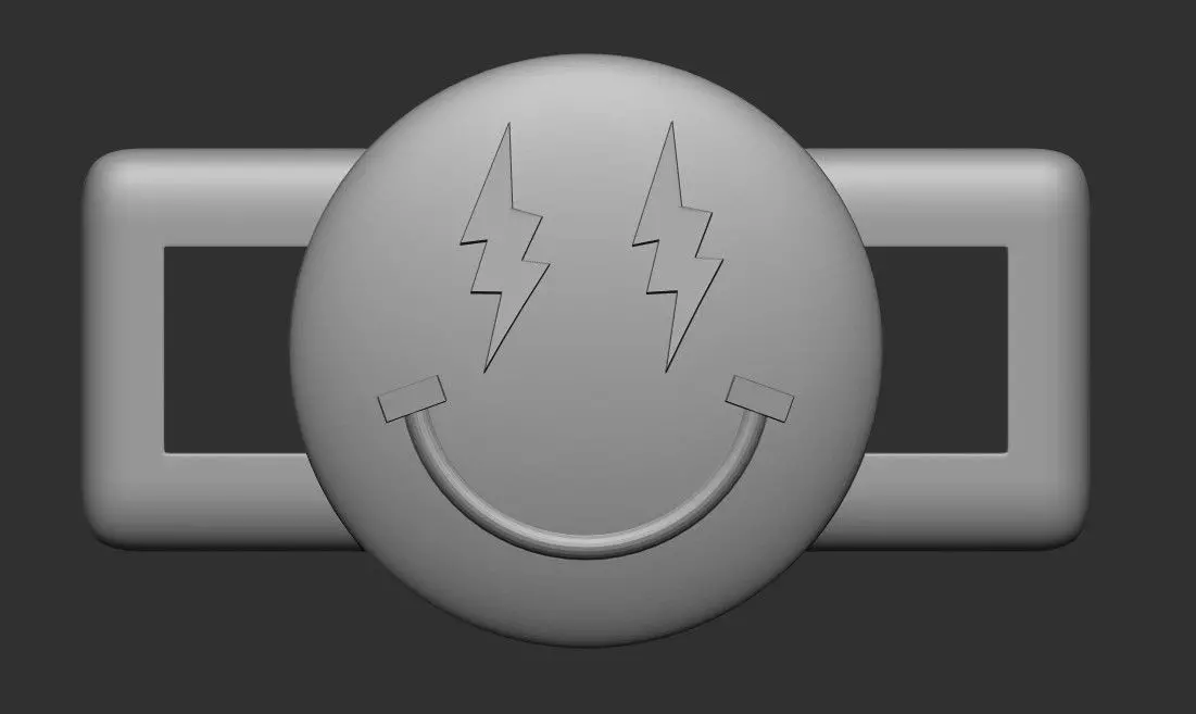 JBalnvin Happy Face lace buckle 3D print model_0