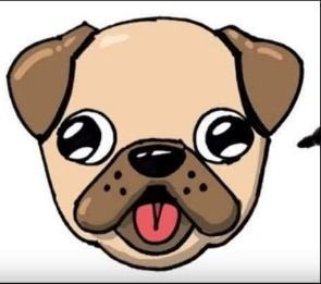 Dog pug lace buckle 3D print model_2