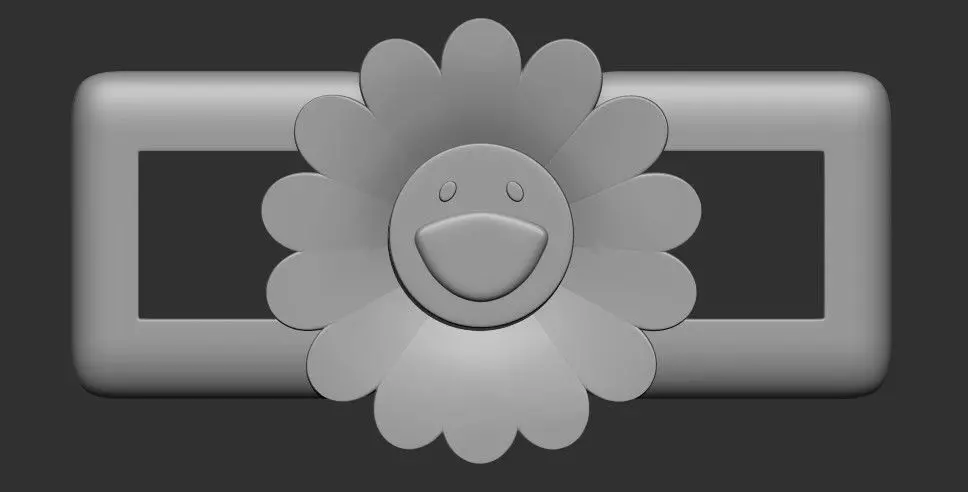 JBalvin Flower lace buckle 3D print model_0