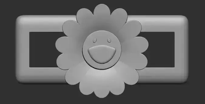 JBalvin Flower lace buckle 3D print model