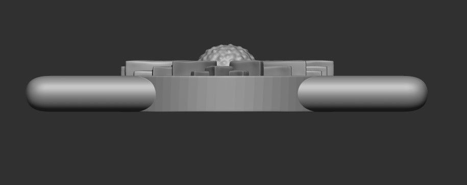 Sunflower lace buckle 3D print model_1