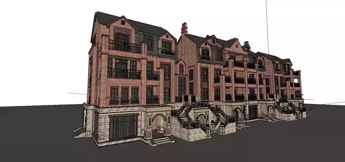 Nobility-History-Castle-Villa-080 building with stairs and balconies