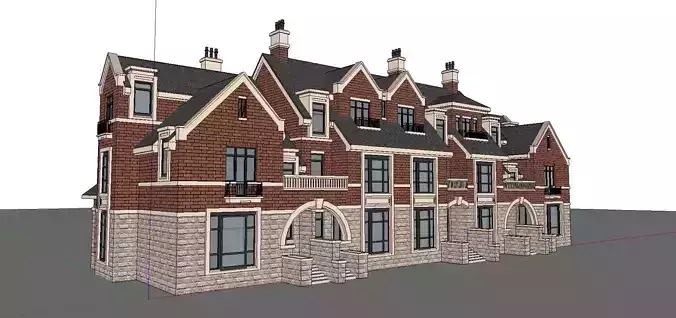 Nobility-History-Castle-Villa-091 brick house with two stories