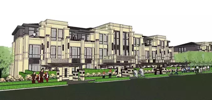 Nobility-History-Castle-Villa-094 apartment building with people