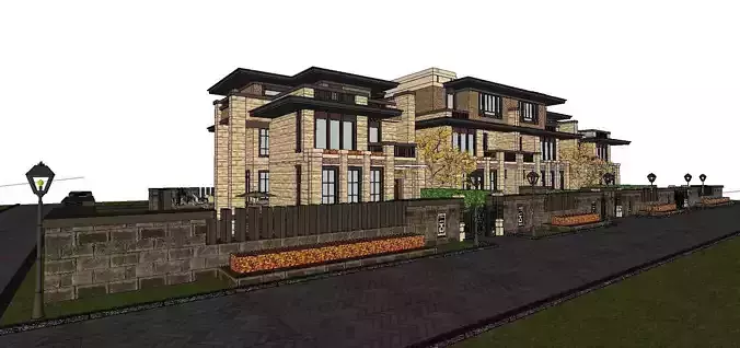 Nobility-History-Castle-Villa-097 residential building in middle of street