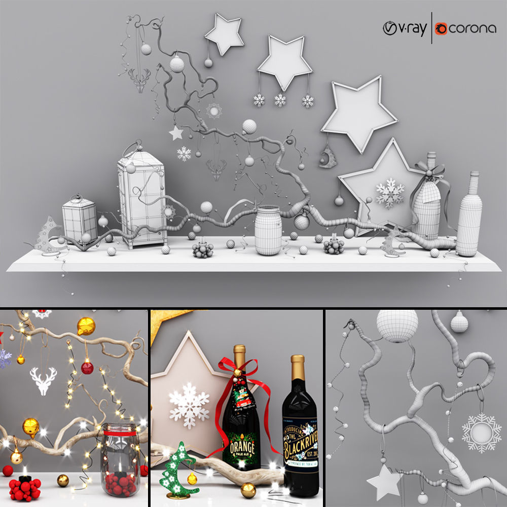 Christmas decor vol 2 3D model_1