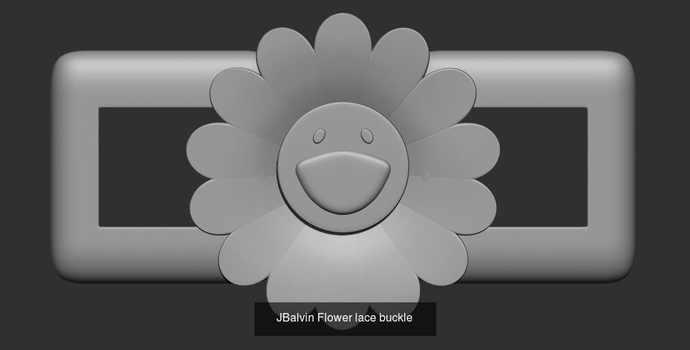 Regaetoon pack lace buckles 3D Model Collection_2