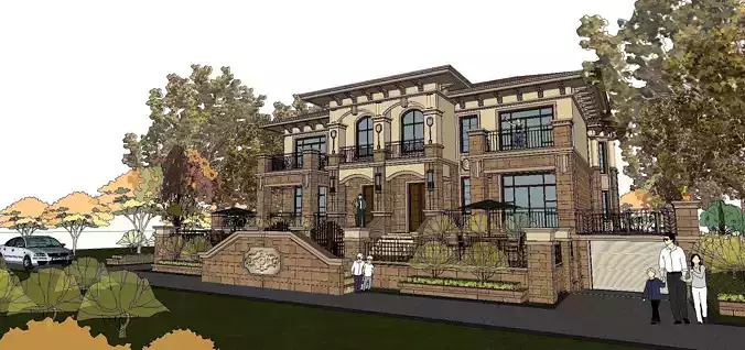 Nobility-History-Castle-Villa-0106 front of mansion