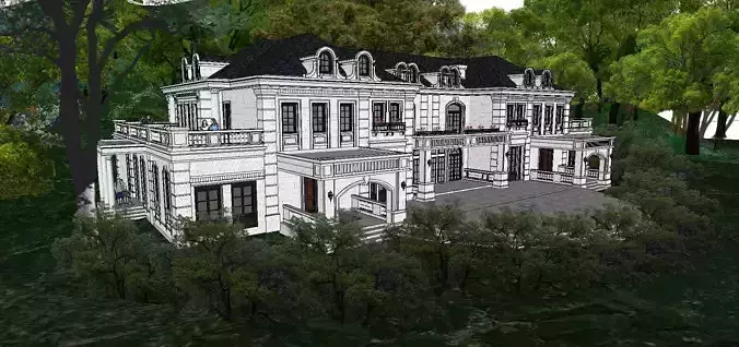 Nobility-History-Castle-Villa-0107 mansion in woods