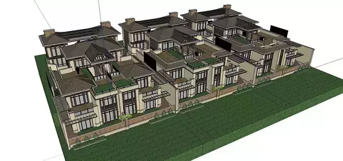 Nobility-History-Castle-Villa-0109 house in middle of grassy area