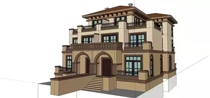 Nobility-History-Castle-Villa-0115 house with stairs and balconies