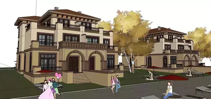 Nobility-History-Castle-Villa-0118 mansion with people