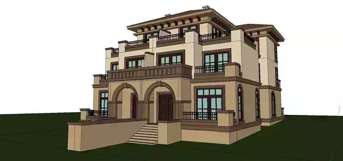 Nobility-History-Castle-Villa-0120 house with stairs and balconies