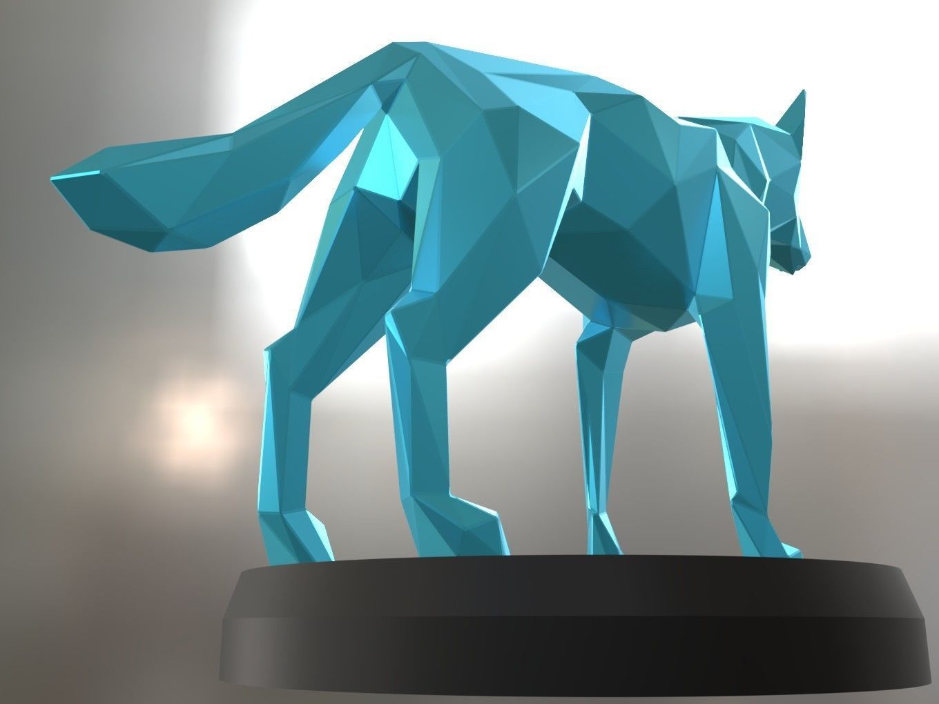 Poly German Shepherd Dog 3D print model_5